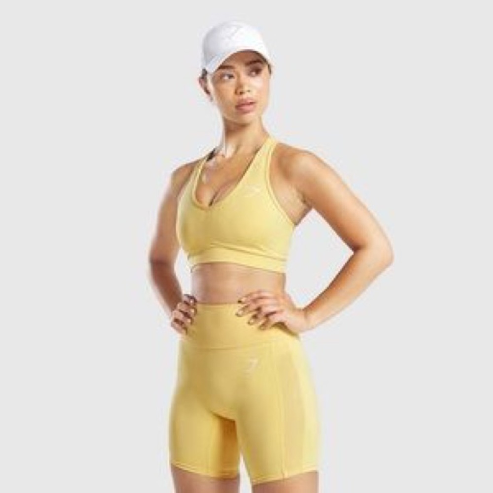Gymshark yellow sol lift shorts